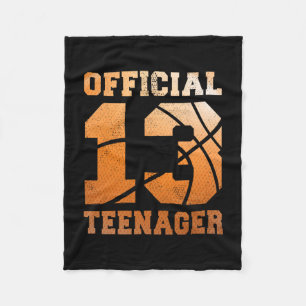 Sketll 13th Birthday Official Teenager Boy 13 Year Fleece Blanket