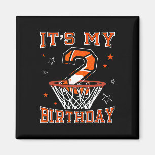 Sketll 2nd Birthday Dunk Gift For 2 Years Old Kids Magnet