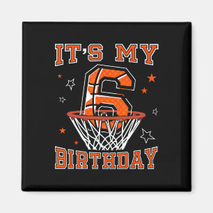 Sketll 6th Birthday Dunk Gift For 6 Years Old Kids Magnet