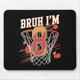 Sketll 8th Birthday Shirt For Boys 8 Year Old Birt Mouse Mat