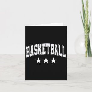 Sketll All White Stars Clic Retro Varsity Text Card