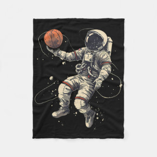 Sketll Artwork Astronaut Lay Up Sketll Player  Fleece Blanket