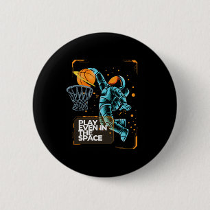Sketll Astronaut Dunkin Play Sketll Even In Space 6 Cm Round Badge