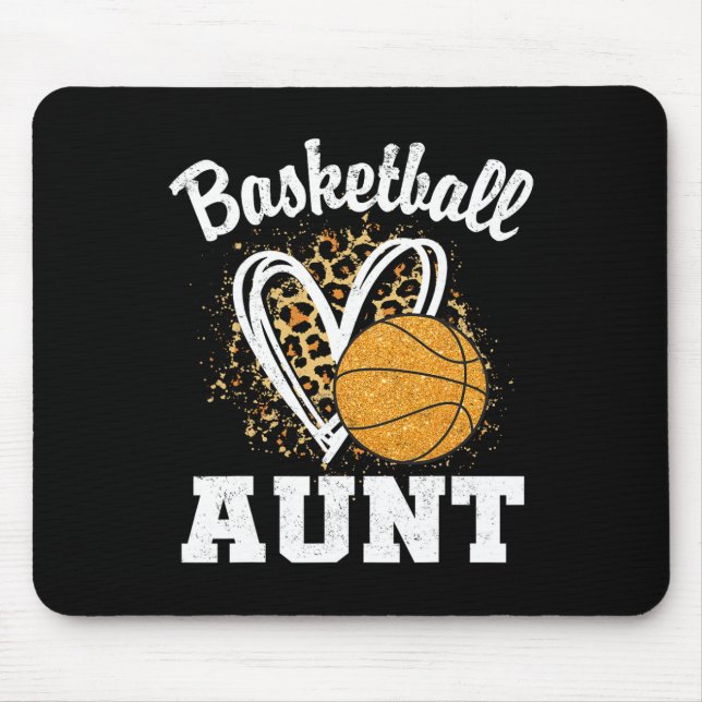 Sketll Aunt Leopard Heart  Mouse Mat (Front)