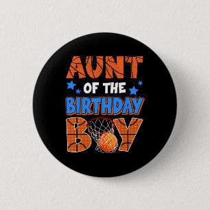 Sketll Aunt Of The Birthday Boy Family Matching 6 Cm Round Badge