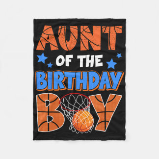 Sketll Aunt Of The Birthday Boy Family Matching Fleece Blanket