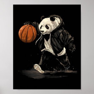 Sketll Bear Animal Art Sketll Hoop Panda Drawing Poster