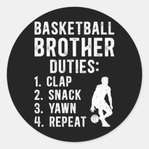 Sketll Brother Duties Brother Of A Sketll Player  Classic Round Sticker