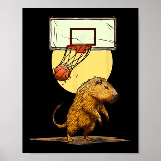 Sketll Capyra Slam Dunk Bll Player Sketll Lover  Poster (Front)