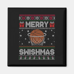 Sketll Christmas Merry Swishmas Ugly Christmas Swe Magnet