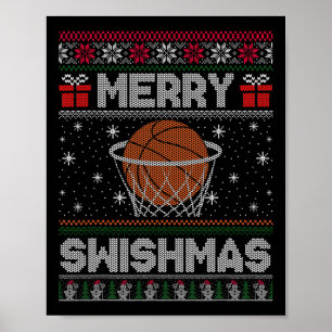 Sketll Christmas Merry Swishmas Ugly Christmas Swe Poster