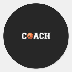 Sketll Coach Sports Coaching Staff Head Coach Classic Round Sticker