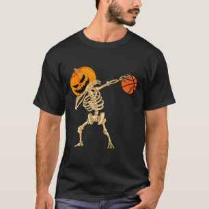 Sketll Dabbing Skeleton Men Boys Halloween Sketll T-Shirt