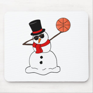 Sketll Dabbing Snowman Light Christmas Sketll Play Mouse Mat