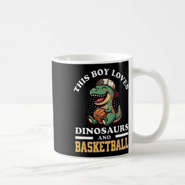 Sketll Dinosaur T Rex Player Men Kids Boys Teens Y Coffee Mug (Right)