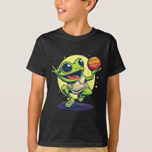 Sketll Frog Toad Sketll Player Animal Art Drawing T-Shirt