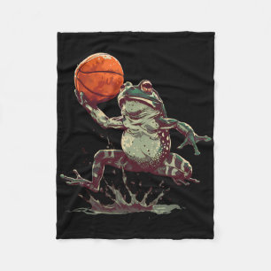 Sketll Frog Toad Watercolor Sketll Hoop Animal Art Fleece Blanket