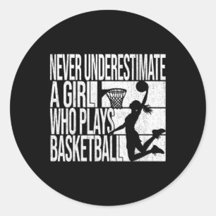 Sketll Gifts For Teen Girls Female Athlete Gear Classic Round Sticker