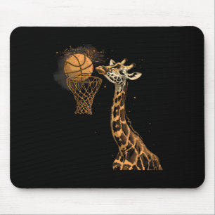 Sketll Giraffe Slam Dunk Sketll Player Animal Art Mouse Mat