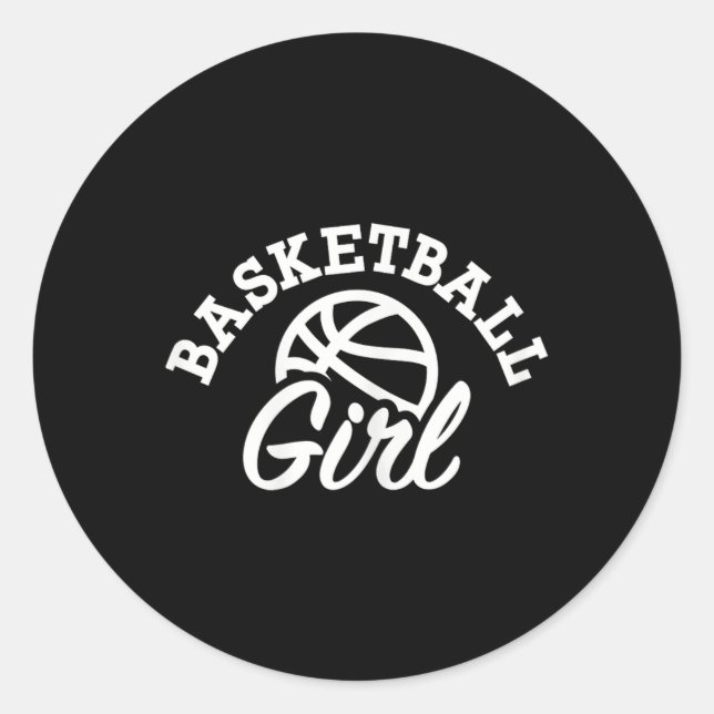 Sketll Girl  Classic Round Sticker (Front)