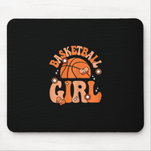 Sketll Girl Cute Groovy Sketll Lover Women Girls Mouse Mat