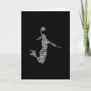Sketll Girl Dunk Words Player Women Girls Kid Teen Card