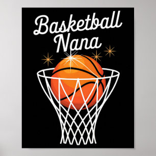 Sketll Grandma Nana Sketll Hoop Mothers Day Poster