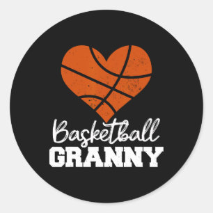 Sketll Granny Heart Funny Heartfelt Love Sketll Classic Round Sticker