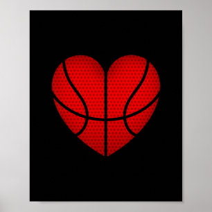 Sketll Heart Valentines Day For Boys Girls Sports  Poster