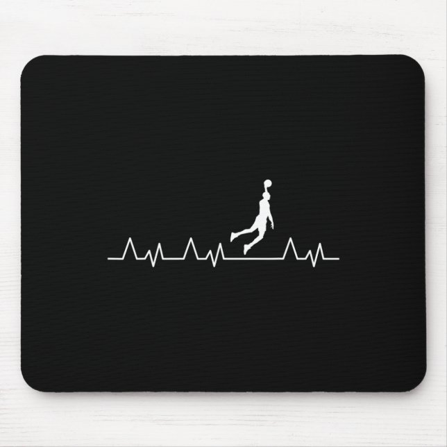Sketll Heartbeat Bll Sketll Player Dunk Sport Gift Mouse Mat (Front)