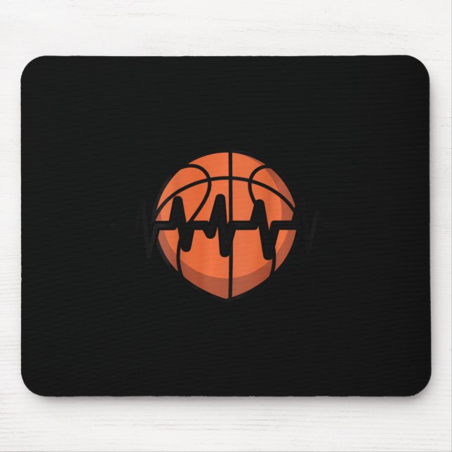 Sketll Heartbeat Pulse Design  Mouse Mat (Front)