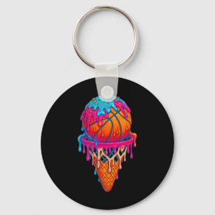 Sketll Ice Cream Drip Cone Boys Girls Youth Sketll Key Ring