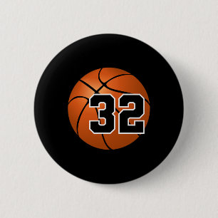Sketll Jersey Lucky Favourite Number #32 6 Cm Round Badge