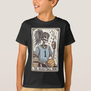 Sketll Mom Tarot Card Skeleton Halloween Witchy Vi T-Shirt