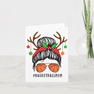Sketll Mum Messy Bun Team Christmas Sketll Player  Card