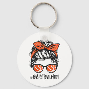 Sketll Mum Sketll Lover Mothers Day Messy Bun Key Ring