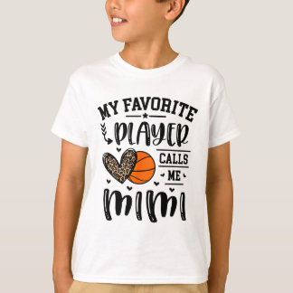 Sketll My Favourite Player Calls Me Mimi Heart Gra T-Shirt