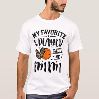 Sketll My Favourite Player Calls Me Mimi Heart Gra T-Shirt