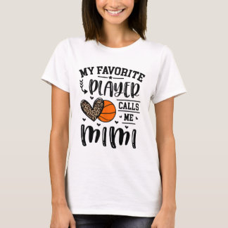 Sketll My Favourite Player Calls Me Mimi Heart Gra T-Shirt