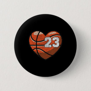 Sketll Number 23 Distressed Heart Design For Sketl 6 Cm Round Badge