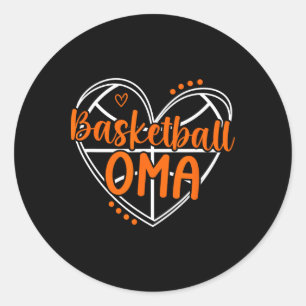 Sketll Oma Heart Oma Of A Sketll Player Oma  Classic Round Sticker