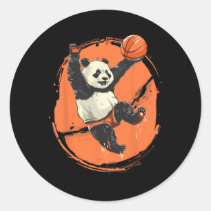 Sketll Panda Bear Drawing Animal Art Sketll Lover Classic Round Sticker