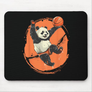 Sketll Panda Bear Drawing Animal Art Sketll Lover Mouse Mat