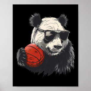 Sketll Panda Bear Portrait Sketll Lover Drawing Poster