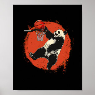 Sketll Panda Bear Slam Dunk Artwork Sketll Player Poster