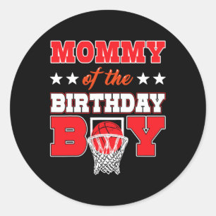 Sketll Party Mommy Of The Birthday Boy Ller Family Classic Round Sticker