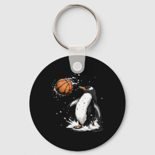 Sketll Penguin Nature Artwork Sketll Hoop Splash Key Ring