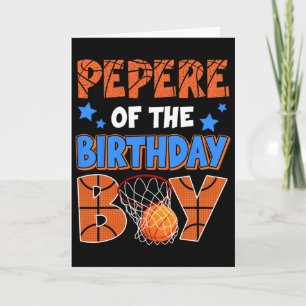 Sketll Pepere Of The Birthday Boy Family Matching Card