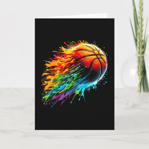 Sketll Player Colorful Tie Dye Sketll Ll  Card
