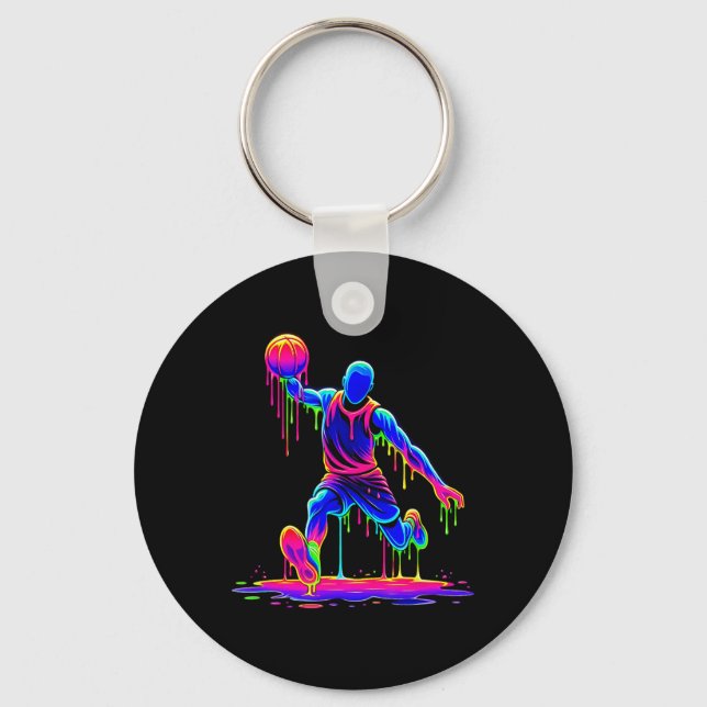 Sketll Player Ice Cream Drippy Melting Liquid  Key Ring (Front)